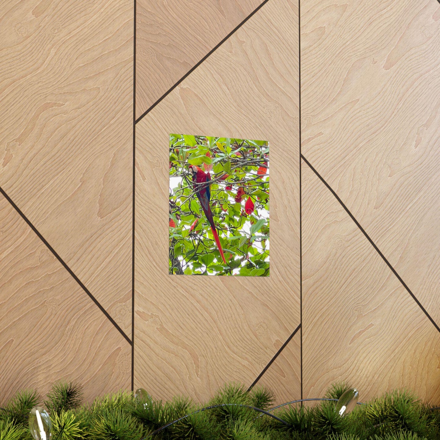 Scarlet Macaw Parrot Matte Vertical Poster | Tropical Bird Wall Art