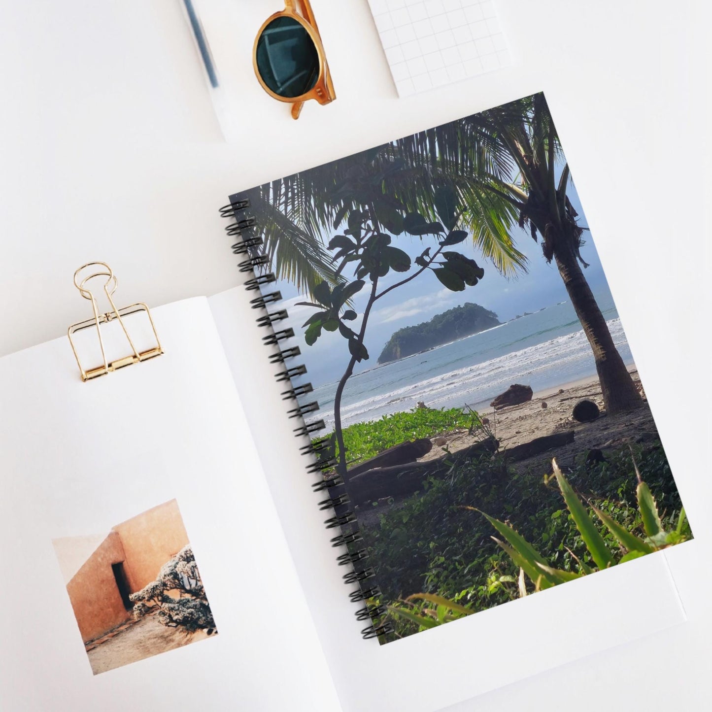 Tropical Beach Palm Trees Spiral Notebook | Ruled Journal