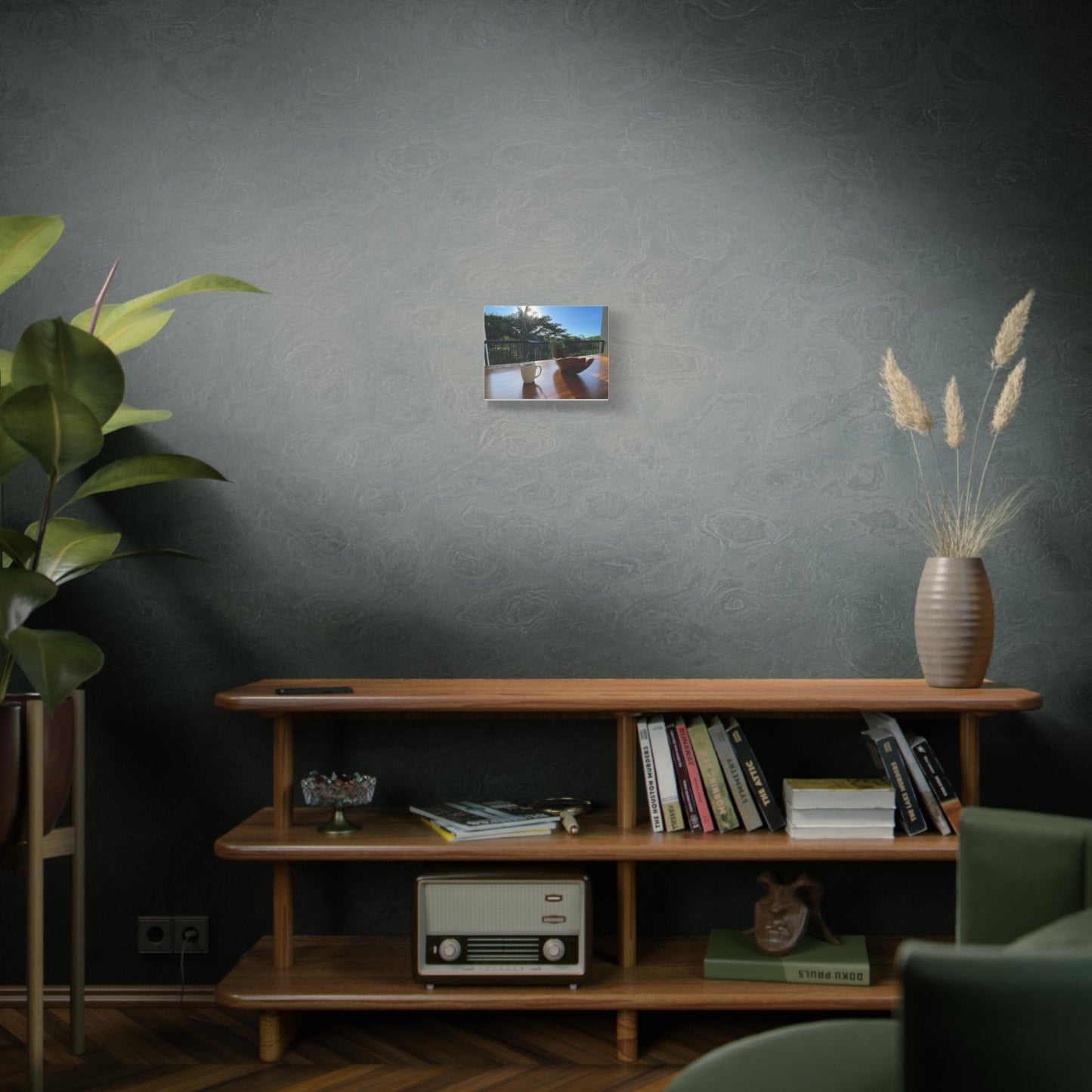 Coffee Mug on Balcony Canvas