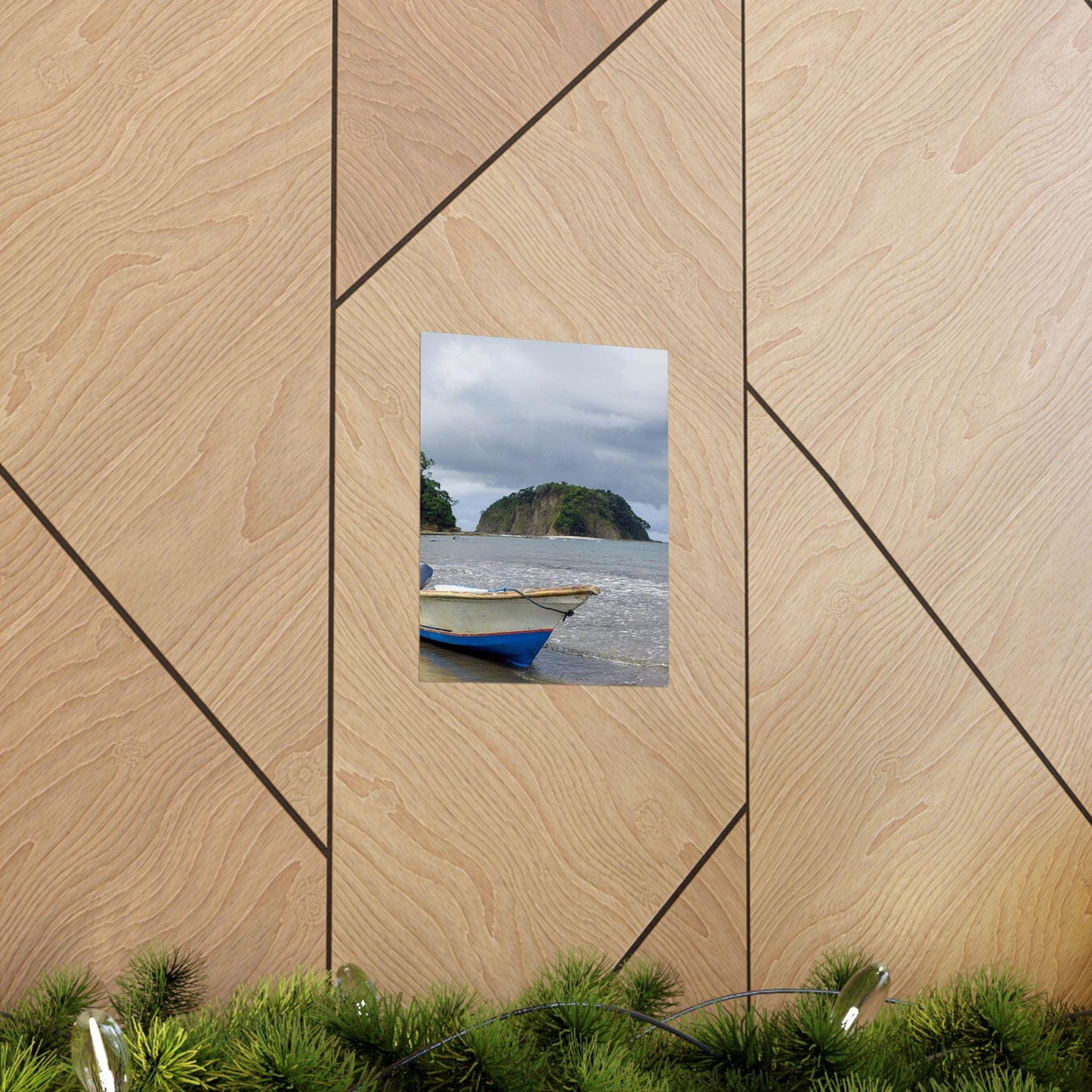 Fishing Boat Beach Poster | Matte Vertical Coastal Wall Art