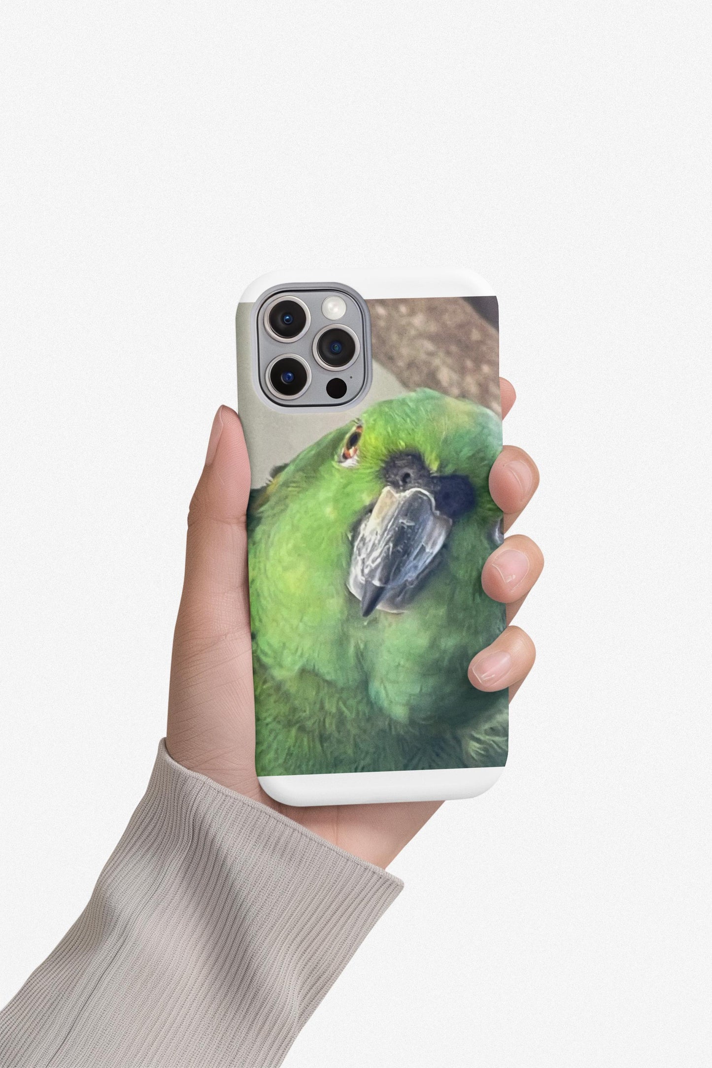 Green Parrot Face Phone Case |For iPhone 17 Tropical Bird iPhone Cover