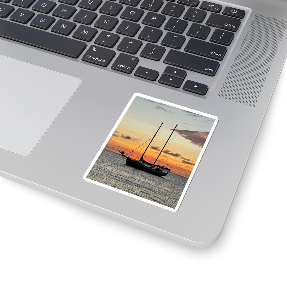 Sailboat Sunset Sticker | Kiss-Cut Sticker