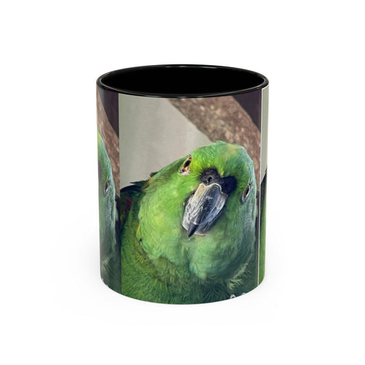 Green Parrot Photo Mug Accent Coffee Mug | 11oz 15oz