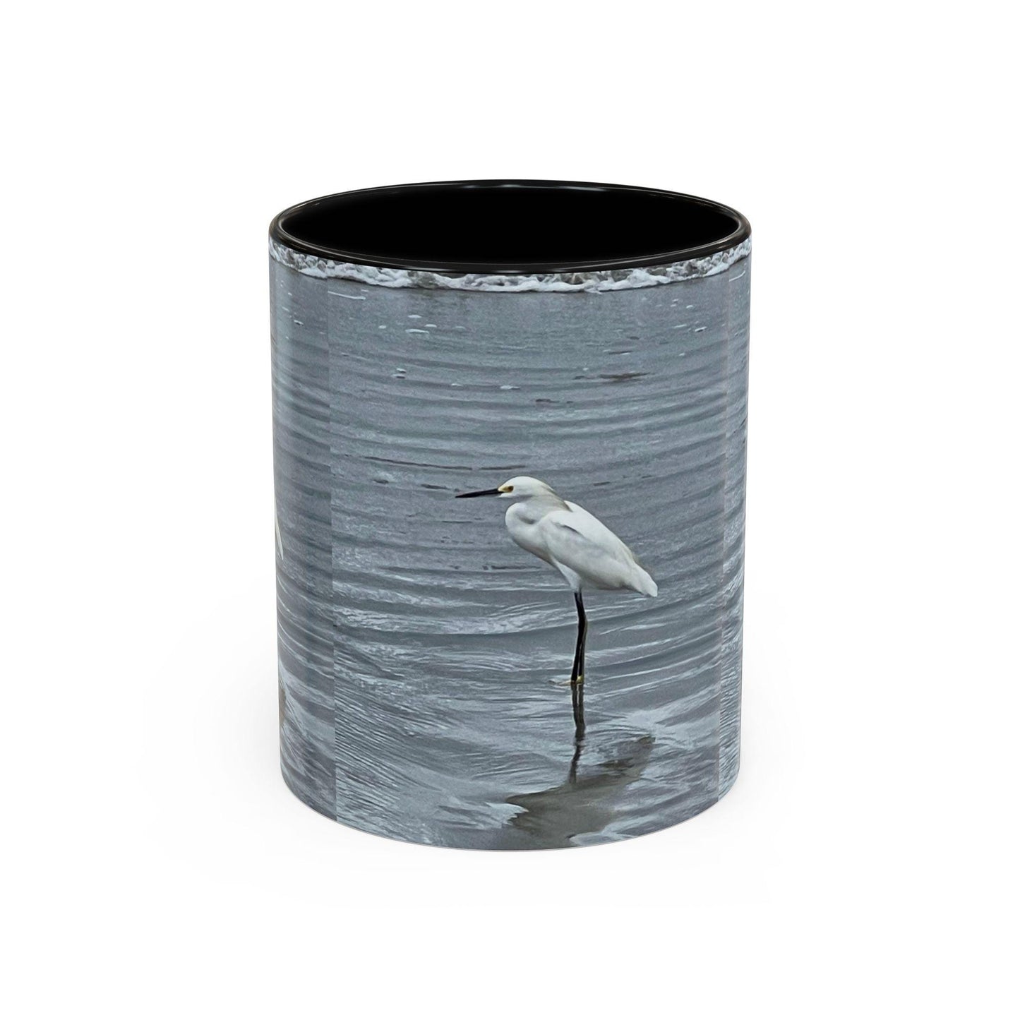 Snowy Egret Standing in Water Accent Coffee Mug | 11oz 15oz