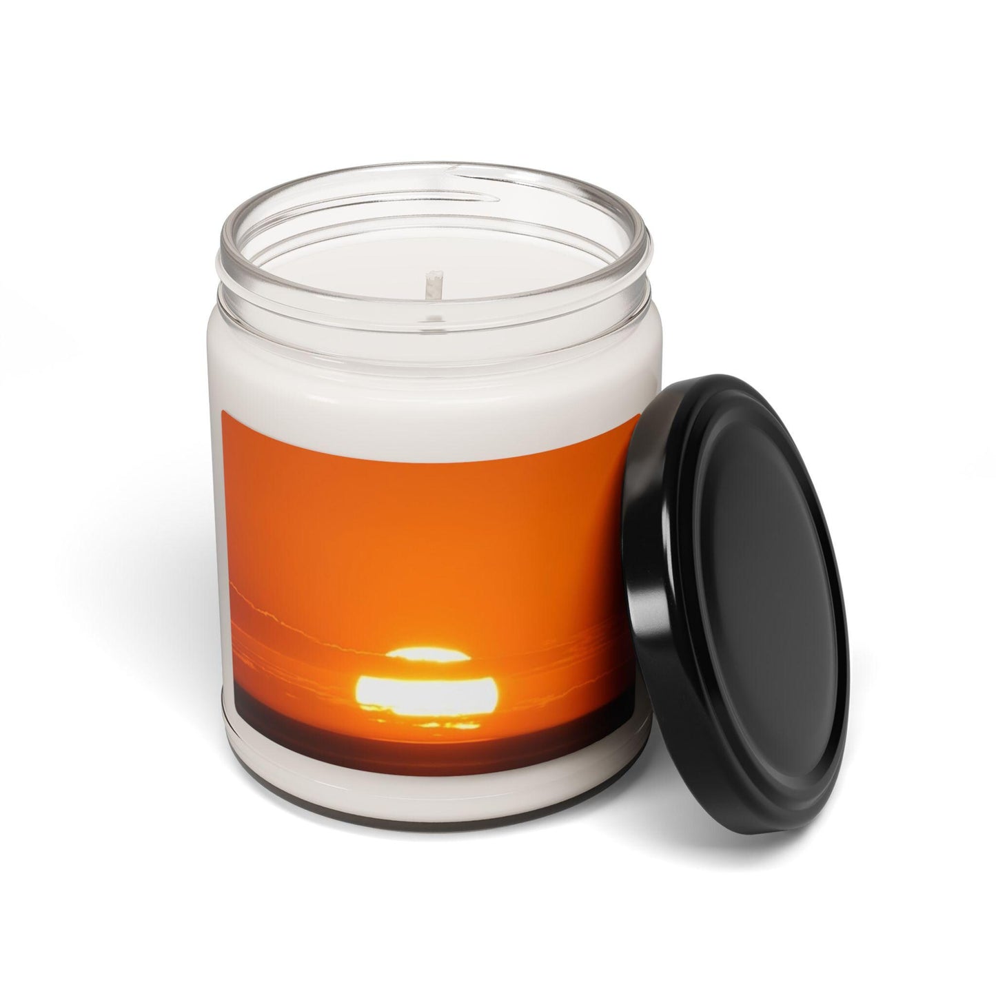 Sunset Horizon Candle | 9oz Soy Jar, Warm Orange Sunset Scenery