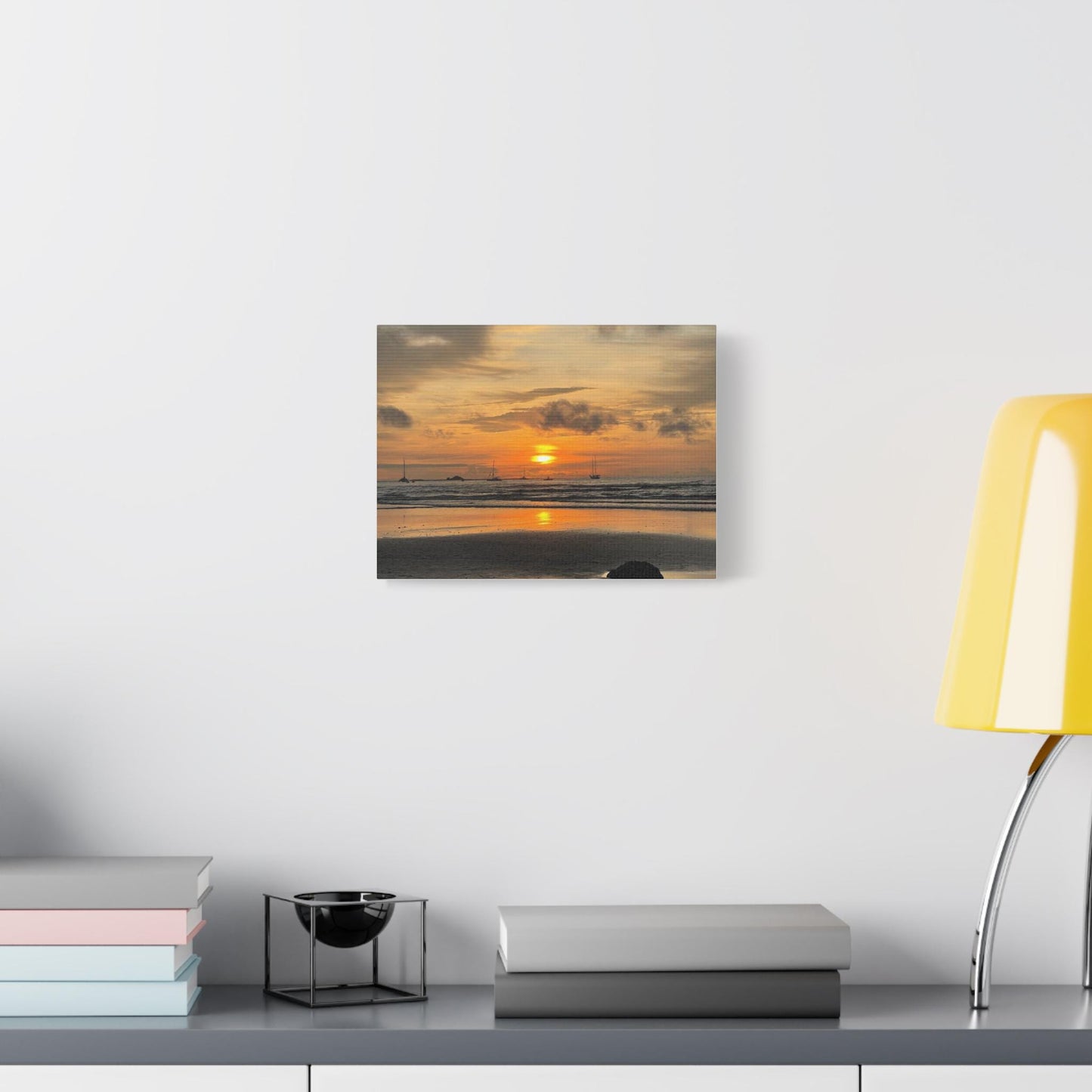 Sunset Beach Scene Matte Canvas | Stretched Canvas Wall Art