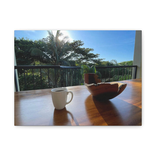 Coffee Mug on Balcony Canvas