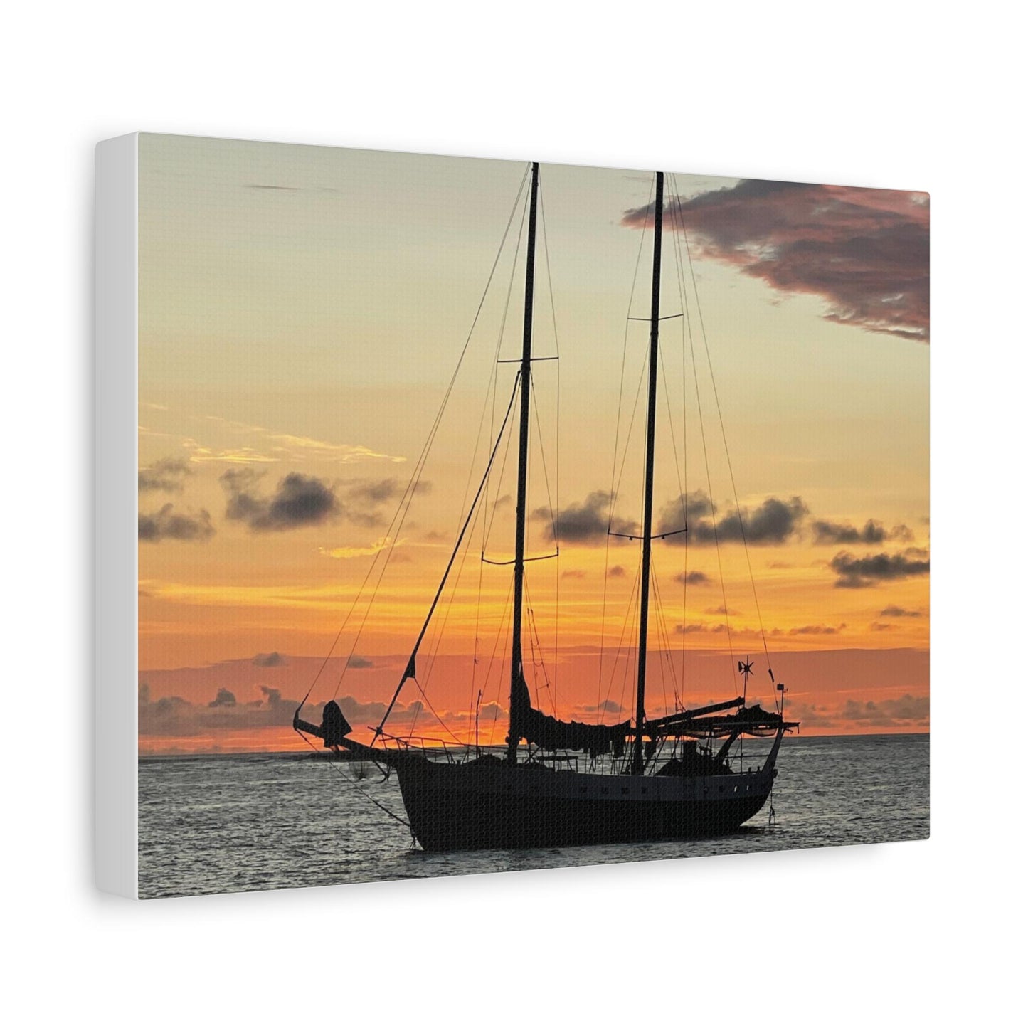 Sailboat Sunset matte canvas