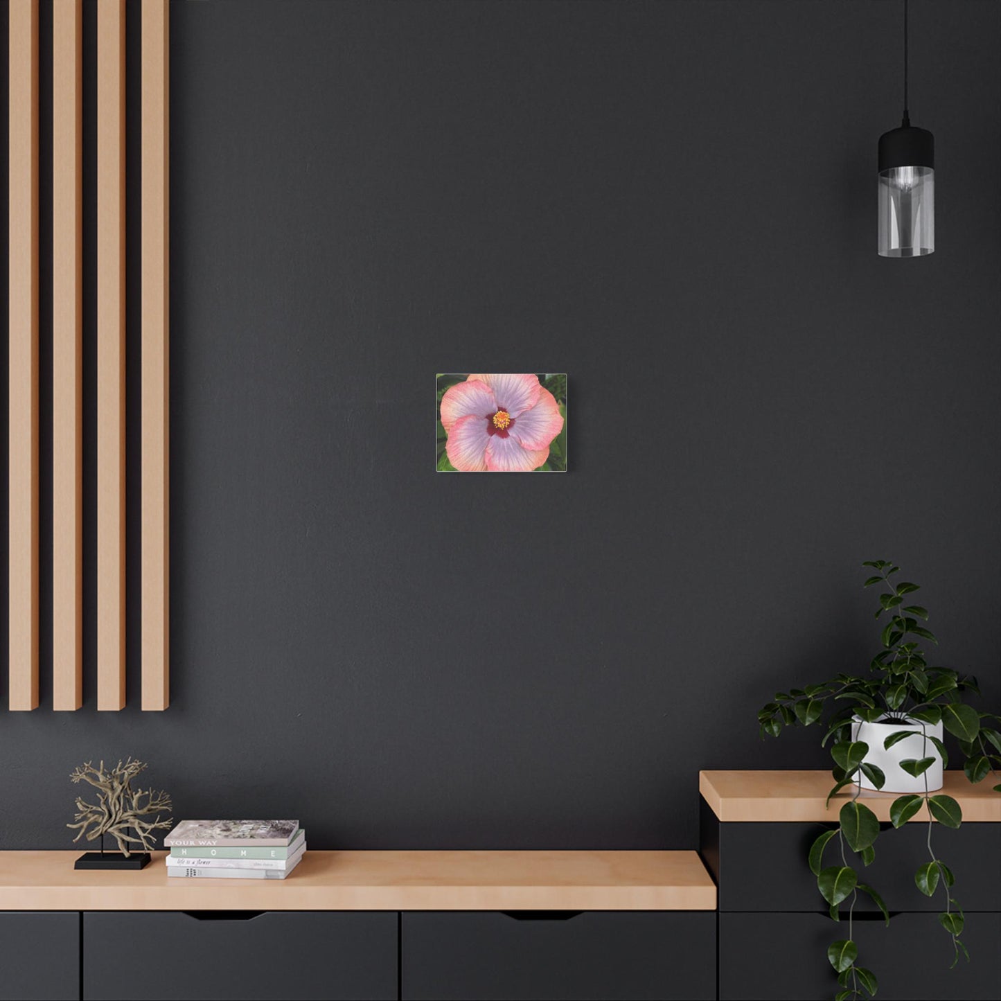 Pink Hibiscus Flower Canvas Print | Matte Stretched Canvas