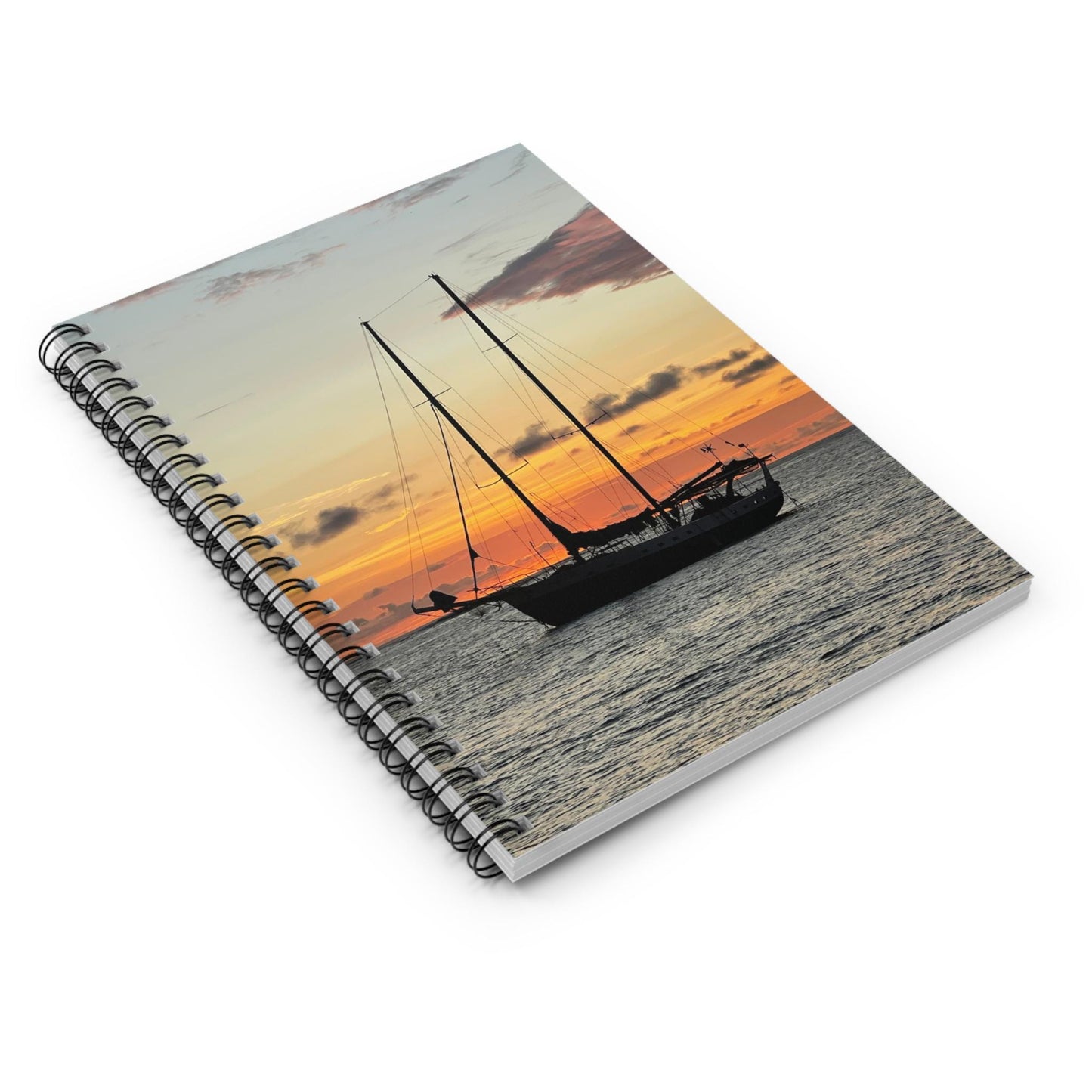 Sailboat at Sunset Spiral Notebook | Ruled Journal