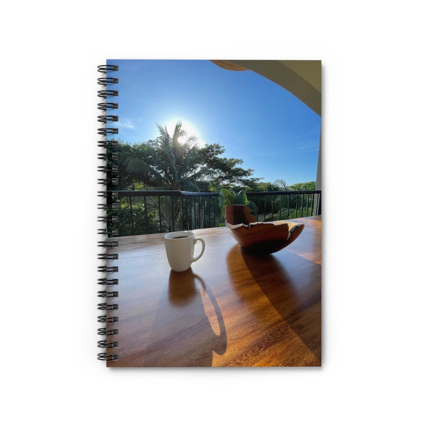 Sunlit Morning Coffee Notebook | Spiral Notebook