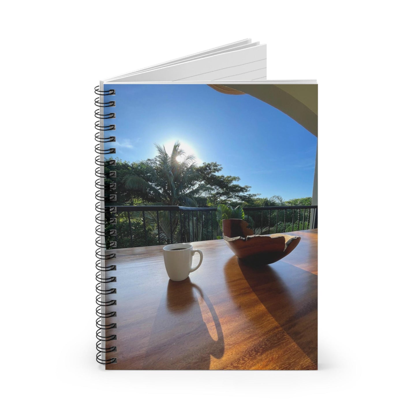 Sunlit Morning Coffee Notebook | Spiral Notebook
