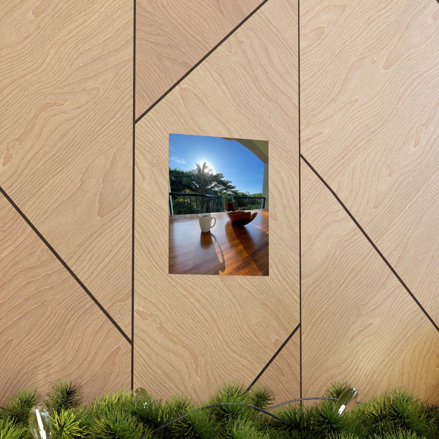Tropical Morning Coffee Poster | Matte Vertical Poster