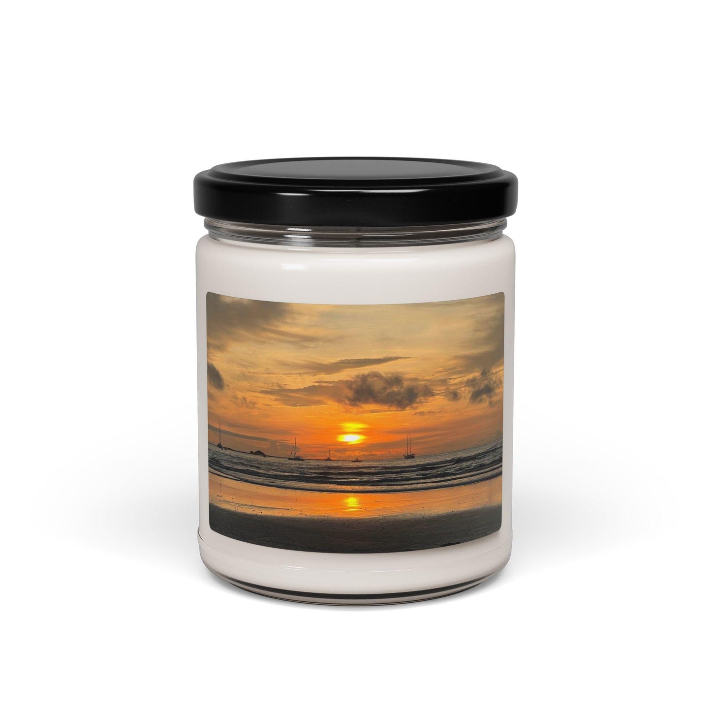 Sunset Beach Soy Candle | Coastal Scented Candle, Reusable Jar