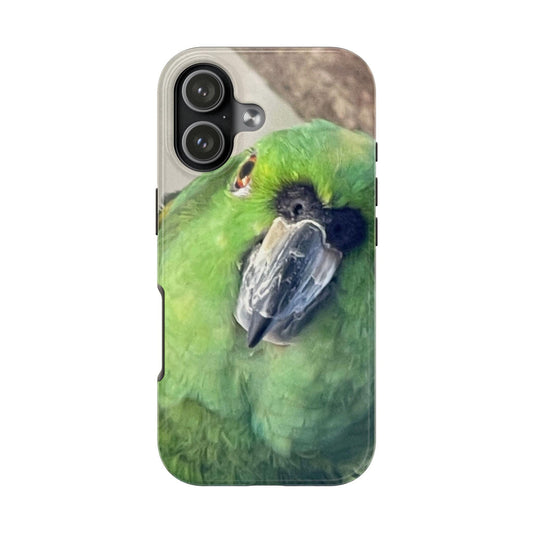 Green Parrot Face Phone Case |For iPhone 17  Tropical Bird iPhone Cover
