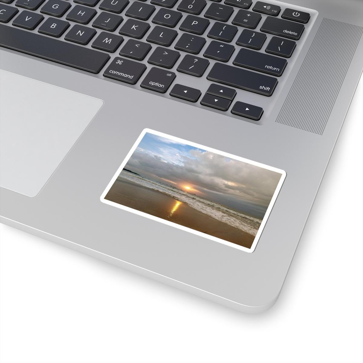 Sunset Beach Ocean Waves Sticker | Kiss-Cut Sticker