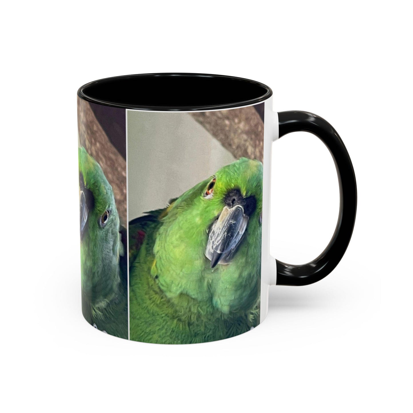 Green Parrot Photo Mug Accent Coffee Mug | 11oz 15oz