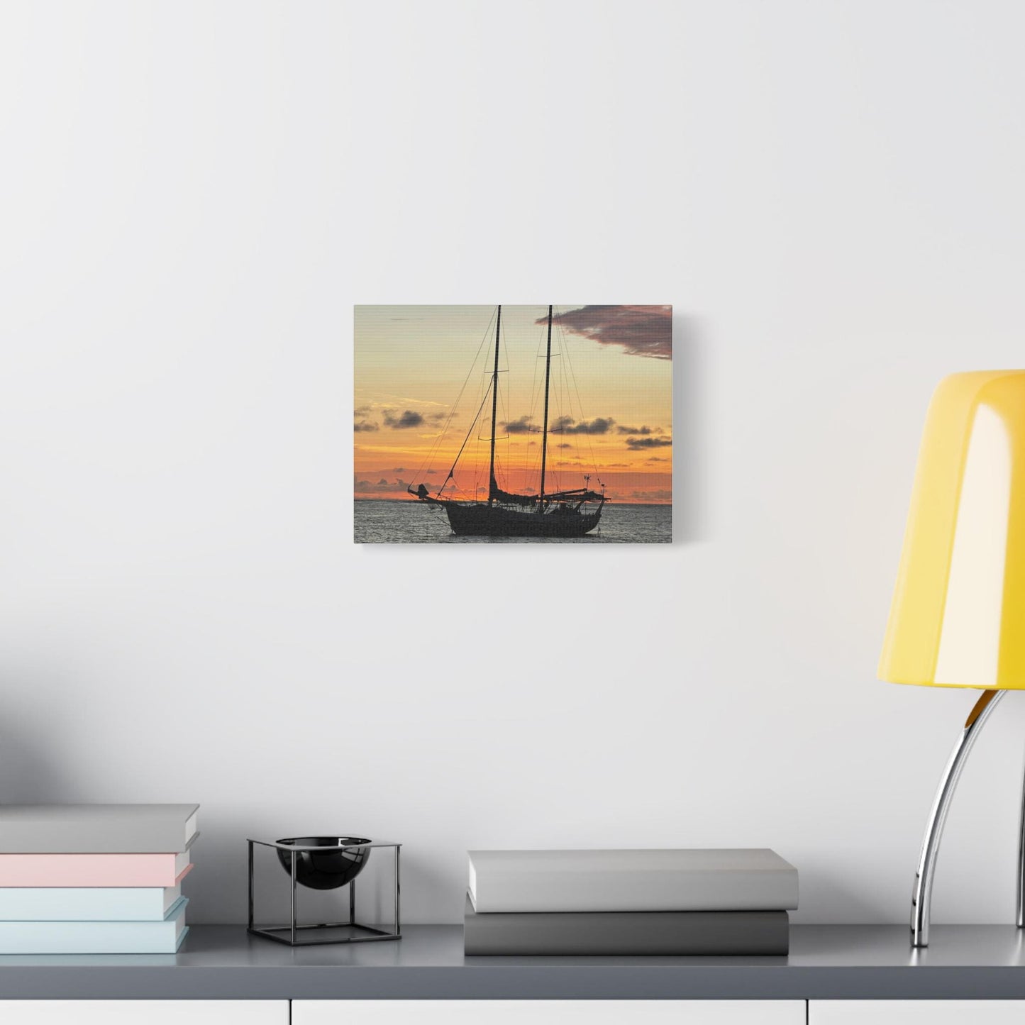 Sailboat Sunset matte canvas