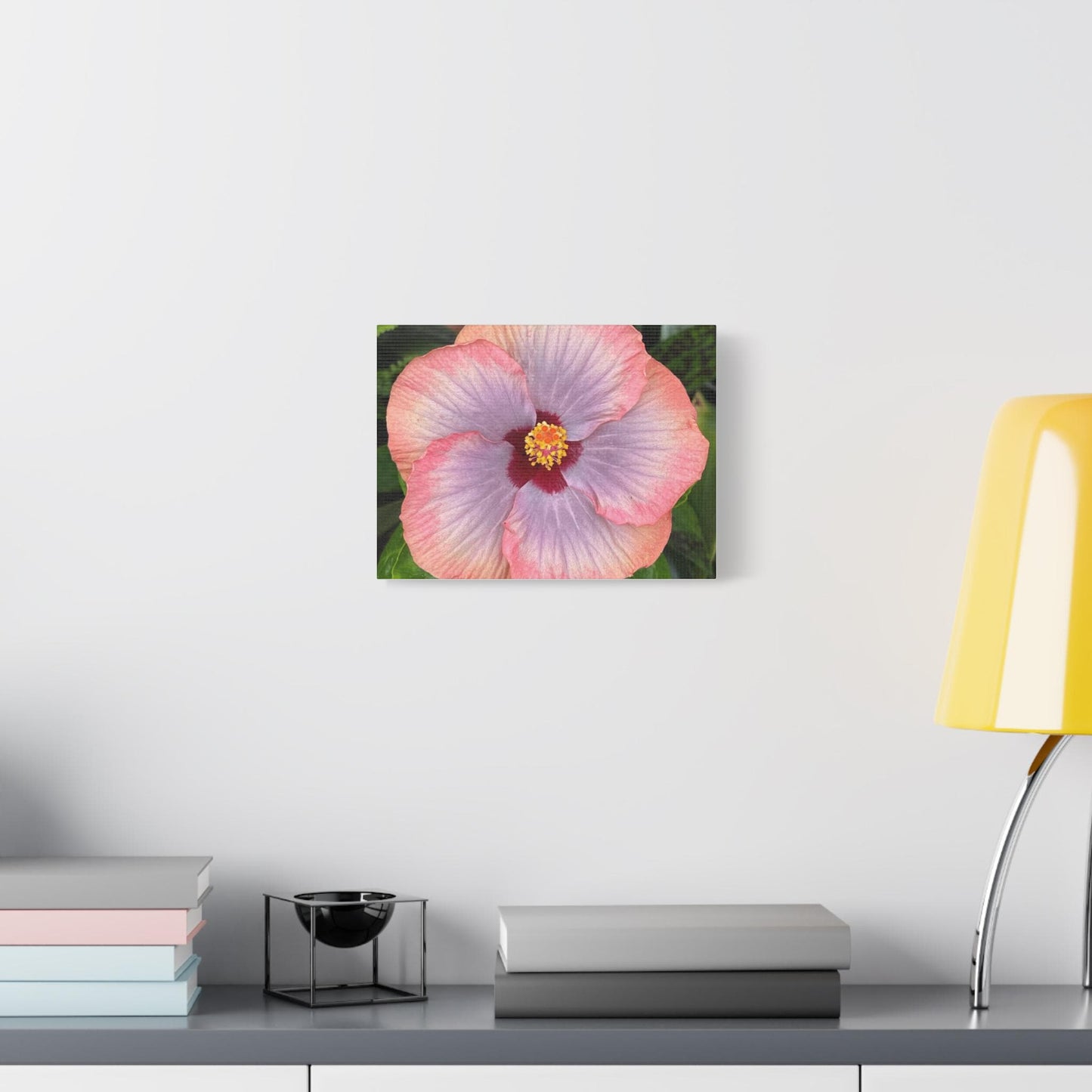 Pink Hibiscus Flower Canvas Print | Matte Stretched Canvas