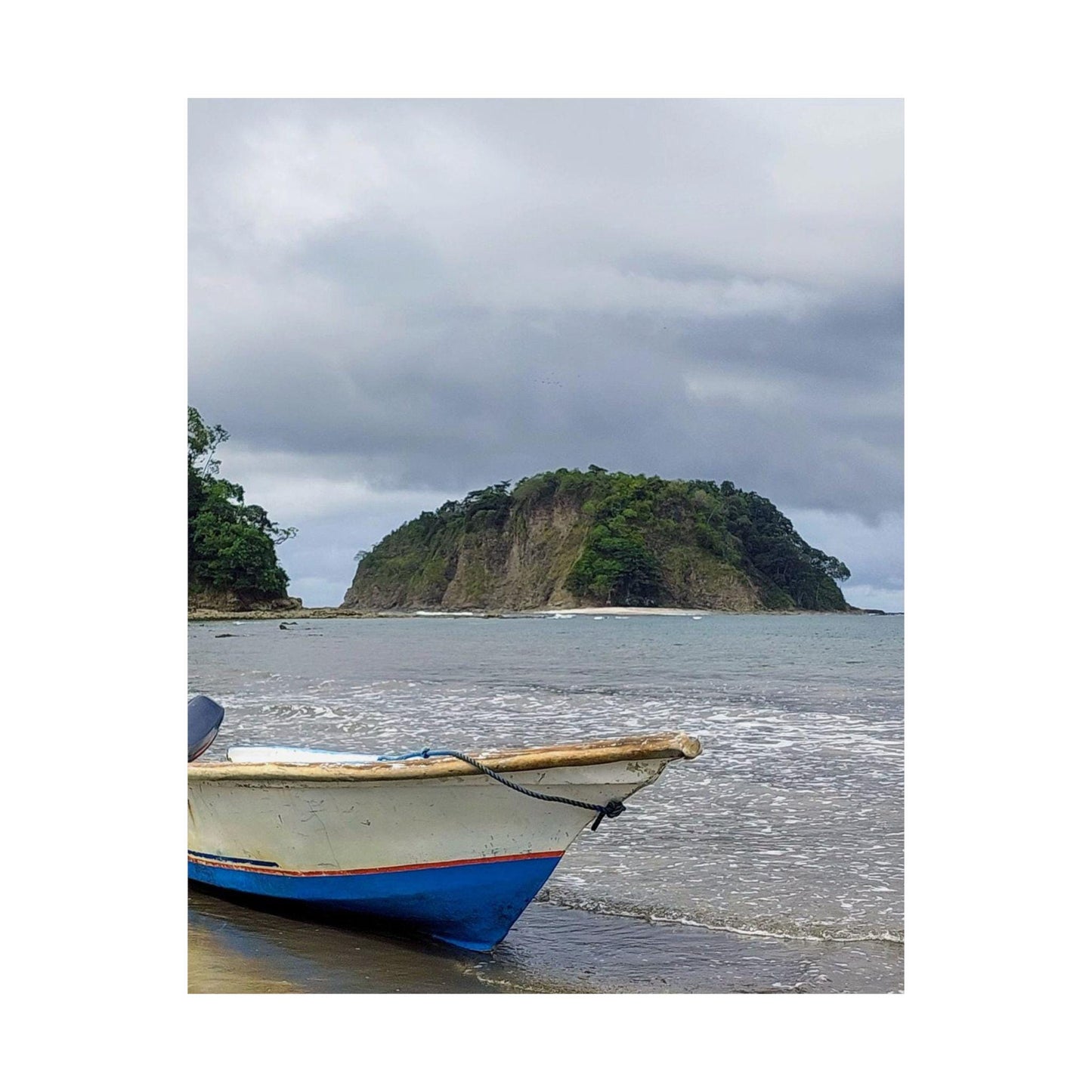 Fishing Boat Beach Poster | Matte Vertical Coastal Wall Art