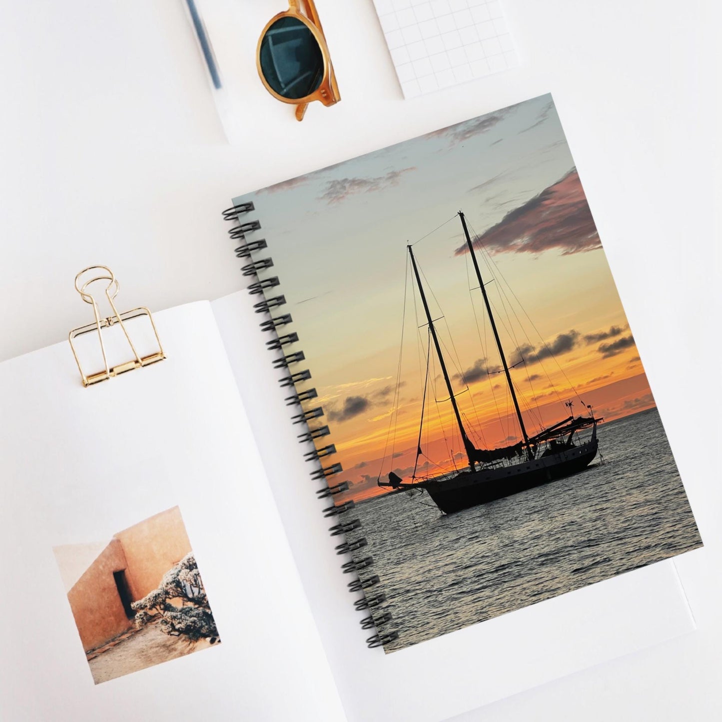 Sailboat at Sunset Spiral Notebook | Ruled Journal
