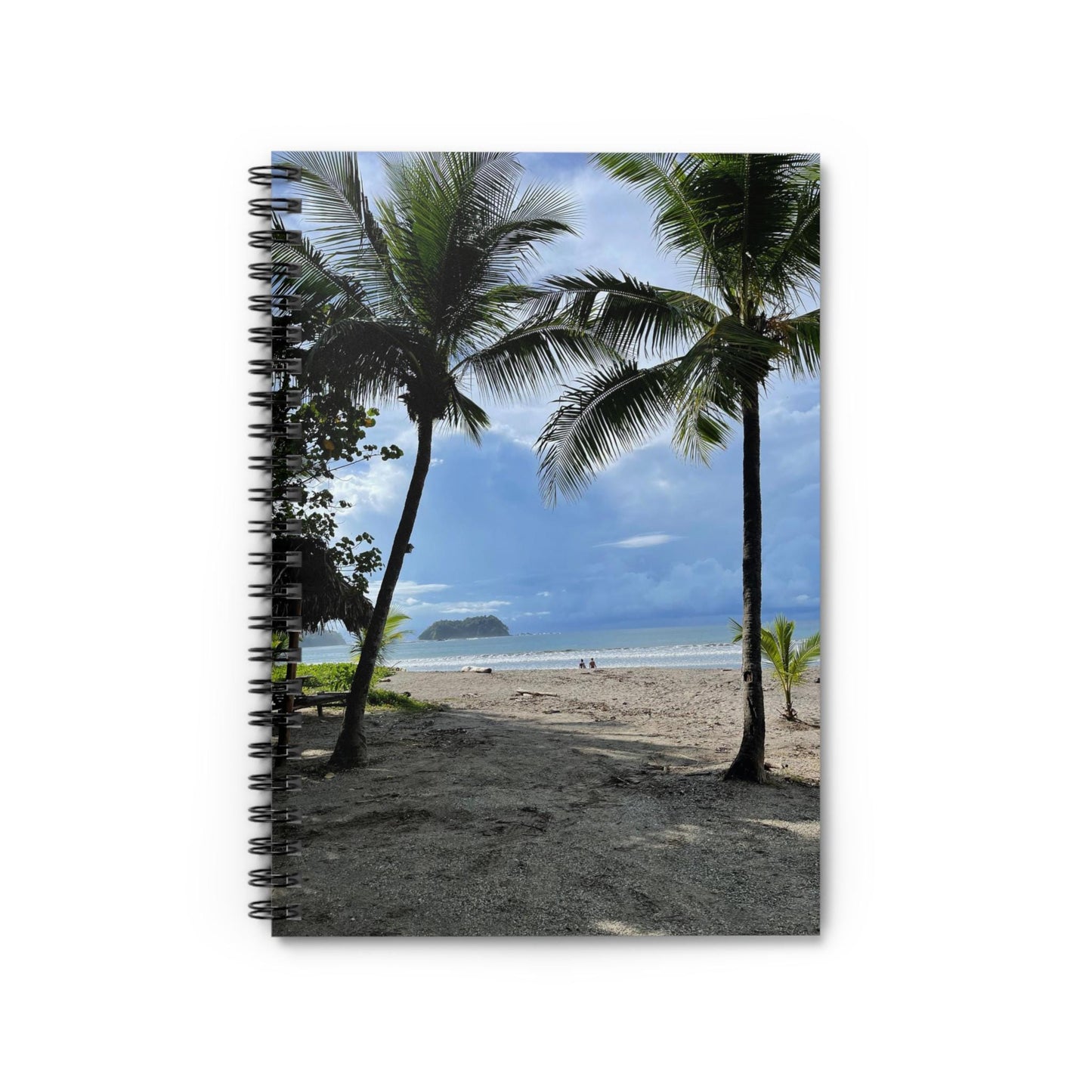 Tropical Palm Beach Scene Spiral Notebook | Ruled