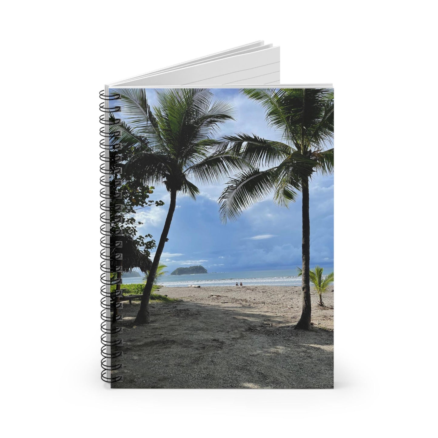 Tropical Palm Beach Scene Spiral Notebook | Ruled
