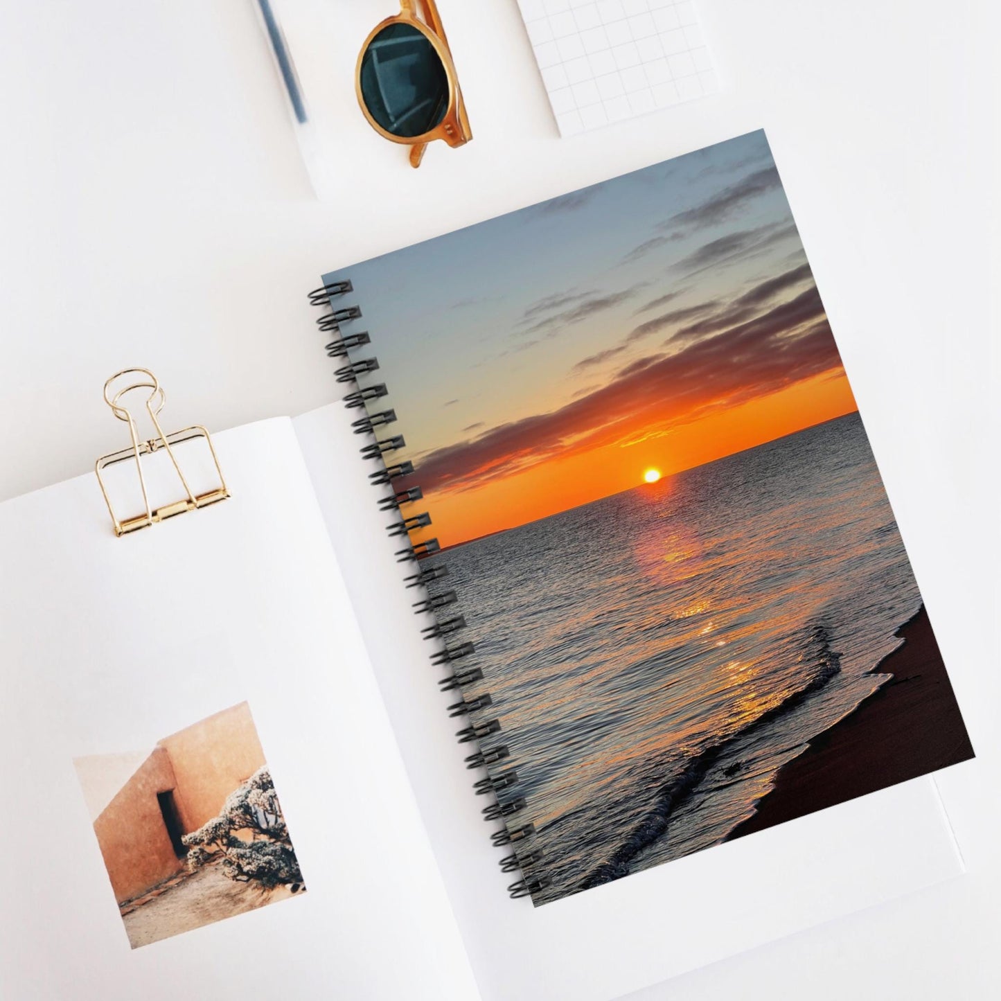 Sunset Beach Spiral Notebook | Ruled Lined Journal