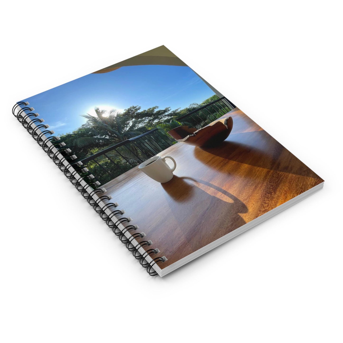 Sunlit Morning Coffee Notebook | Spiral Notebook