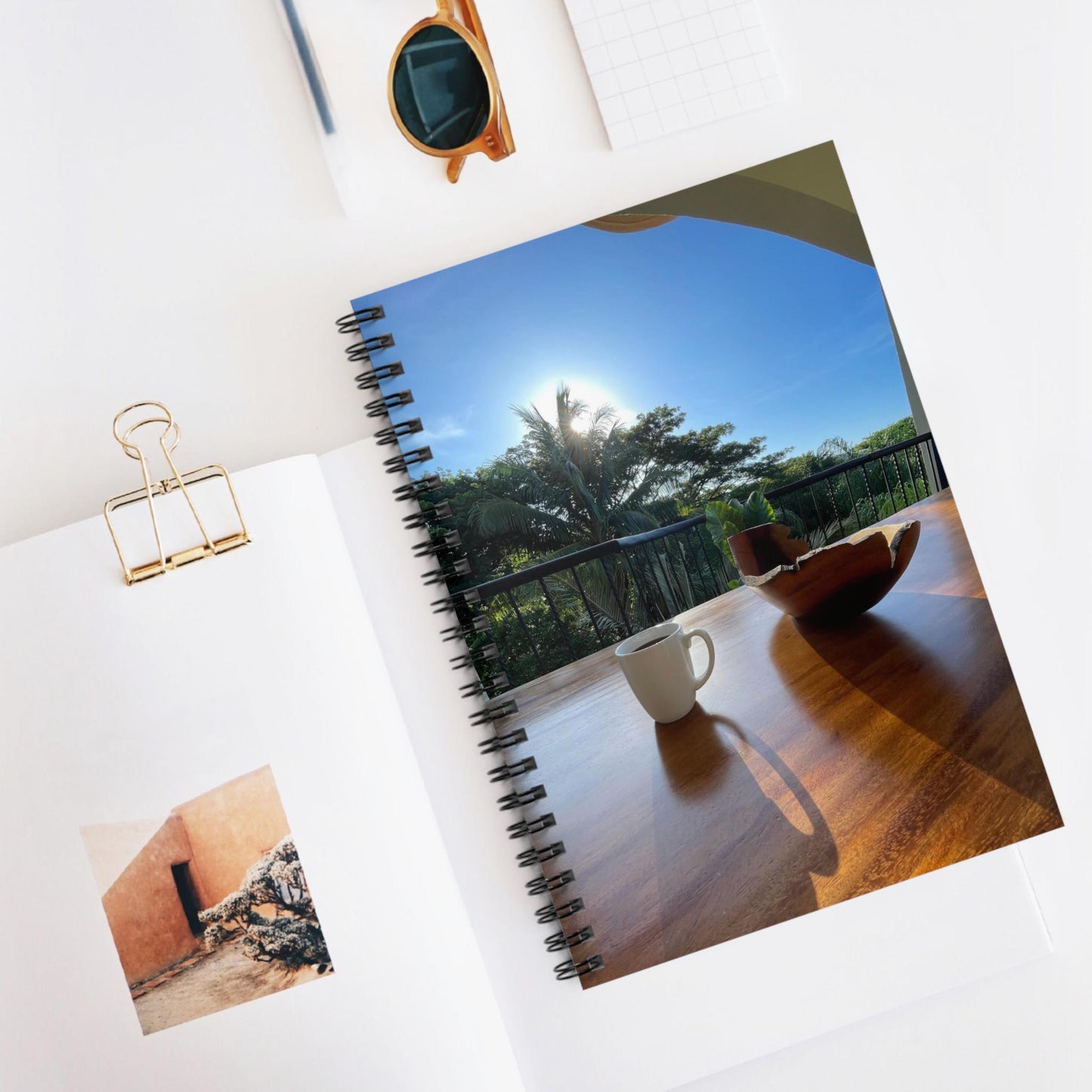 Sunlit Morning Coffee Notebook | Spiral Notebook
