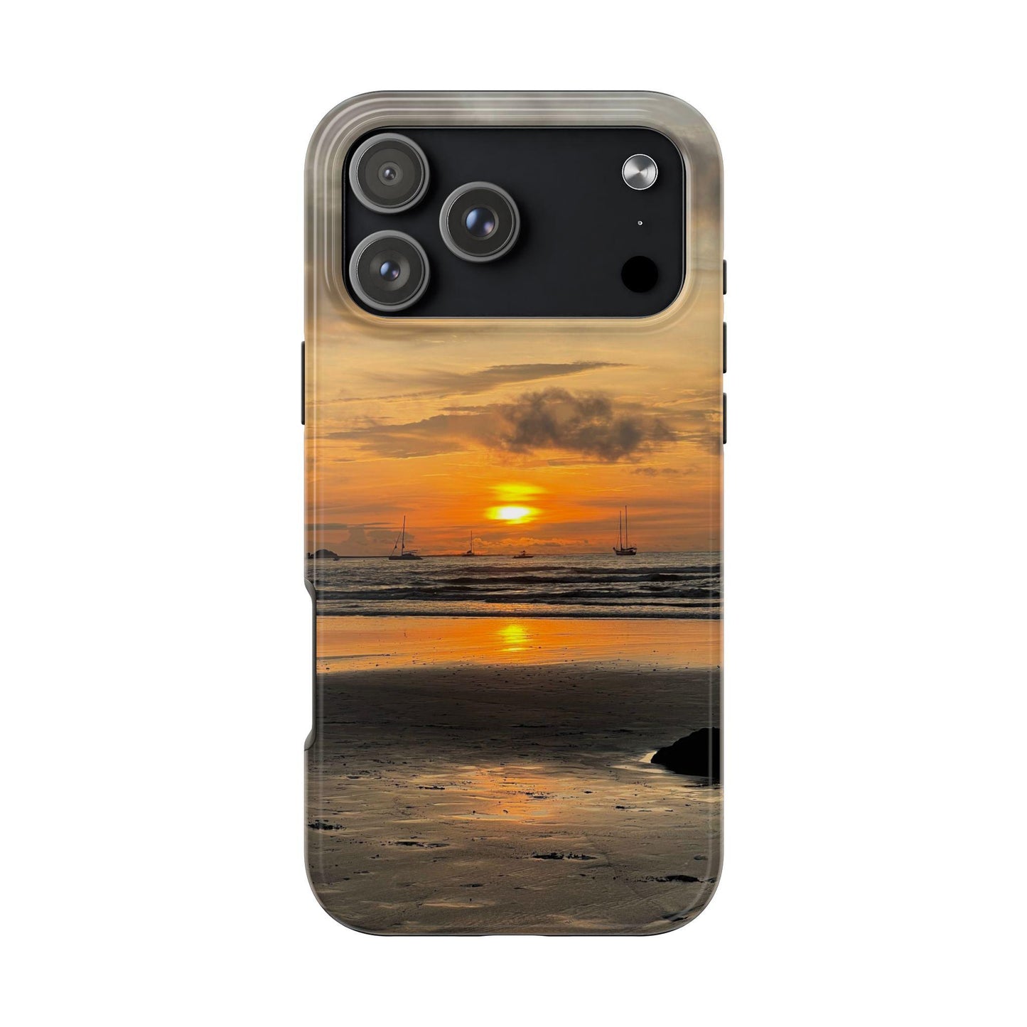 Sunset Beach Phone Case For iPhone 17 Pro Max | Ocean Sunset Photography, Coastal Landscape