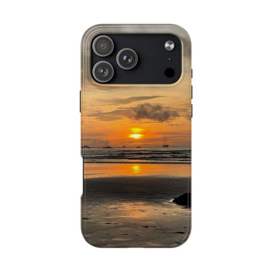 Sunset Beach Phone Case For iPhone 17 Pro Max | Ocean Sunset Photography, Coastal Landscape