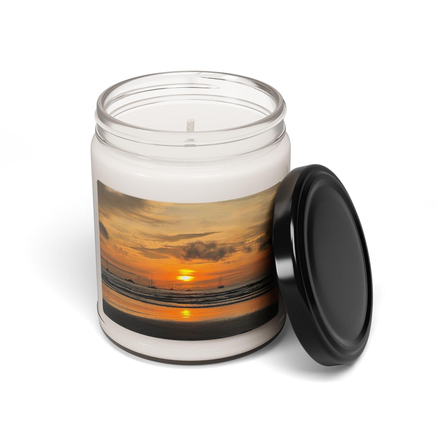 Sunset Beach Soy Candle | Coastal Scented Candle, Reusable Jar