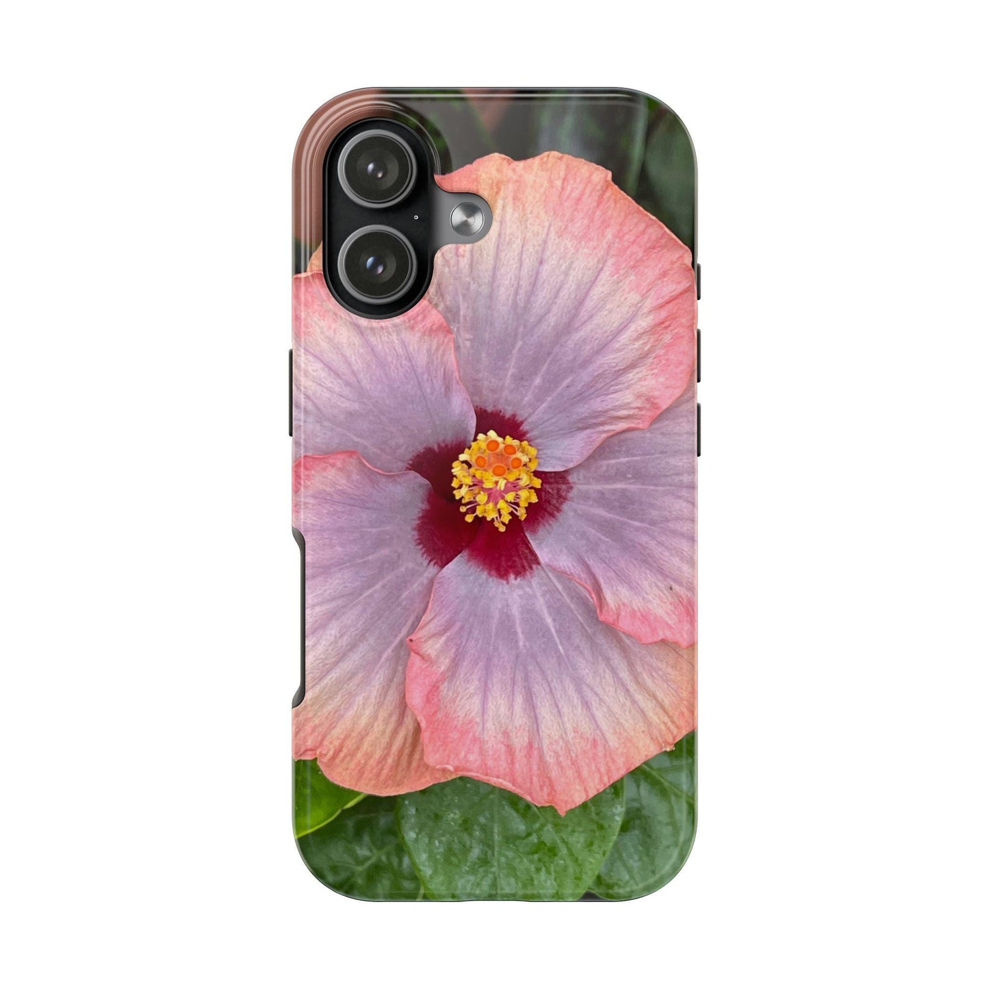 Pink Hibiscus iPhone 17 Case | Tropical Floral Phone Cover